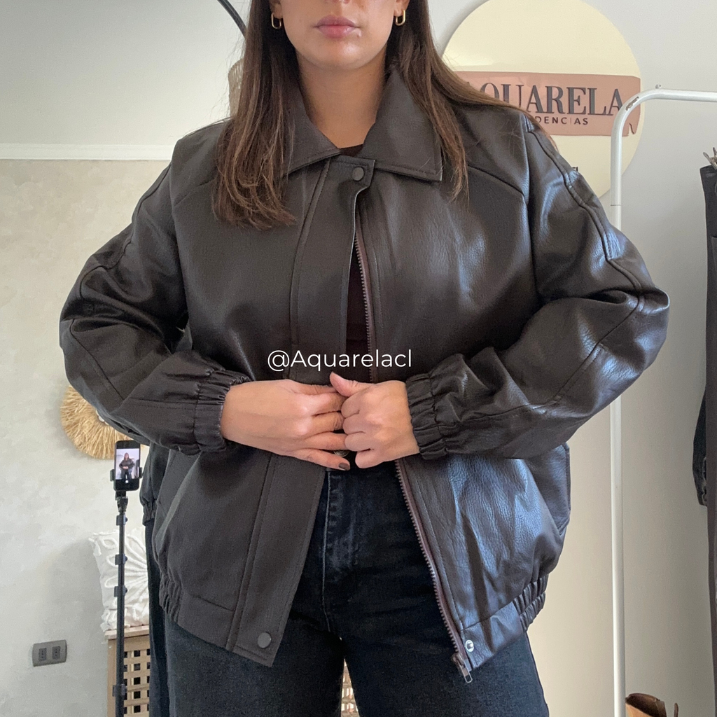 BOMBER ECO CUERO